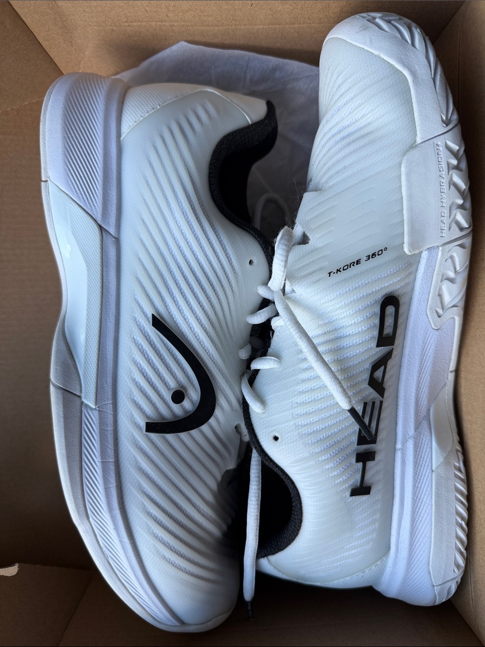Head White and Black Revolt Pro 4.0 Tennis Shoes